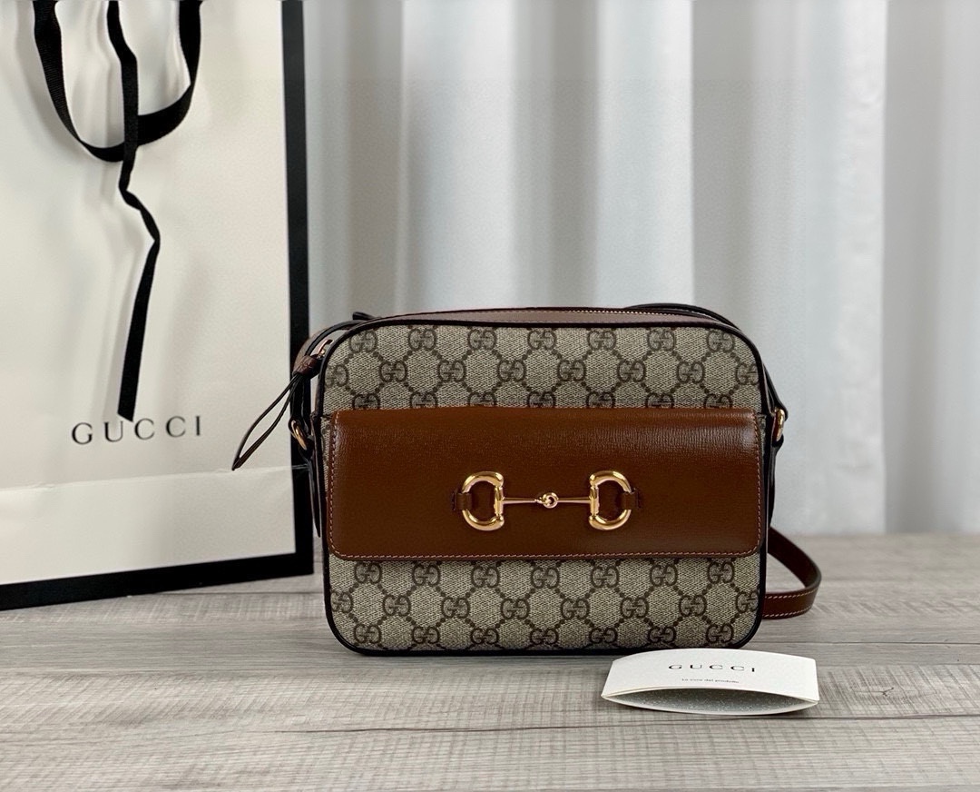 Gucci Horsebit 1955 Series Shoulder Bag Brown